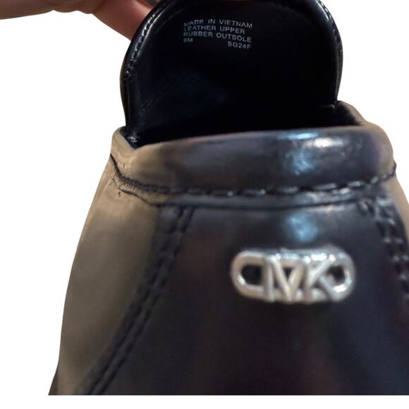 Michael Kors Womens Shoes Size 8 Shiloh Leather Loafer Black Chunky Platform - Picture 5 of 13